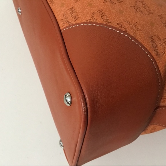 MCM Women's Leather Tote Triple Compartment Handbag - Picture 8 of 16